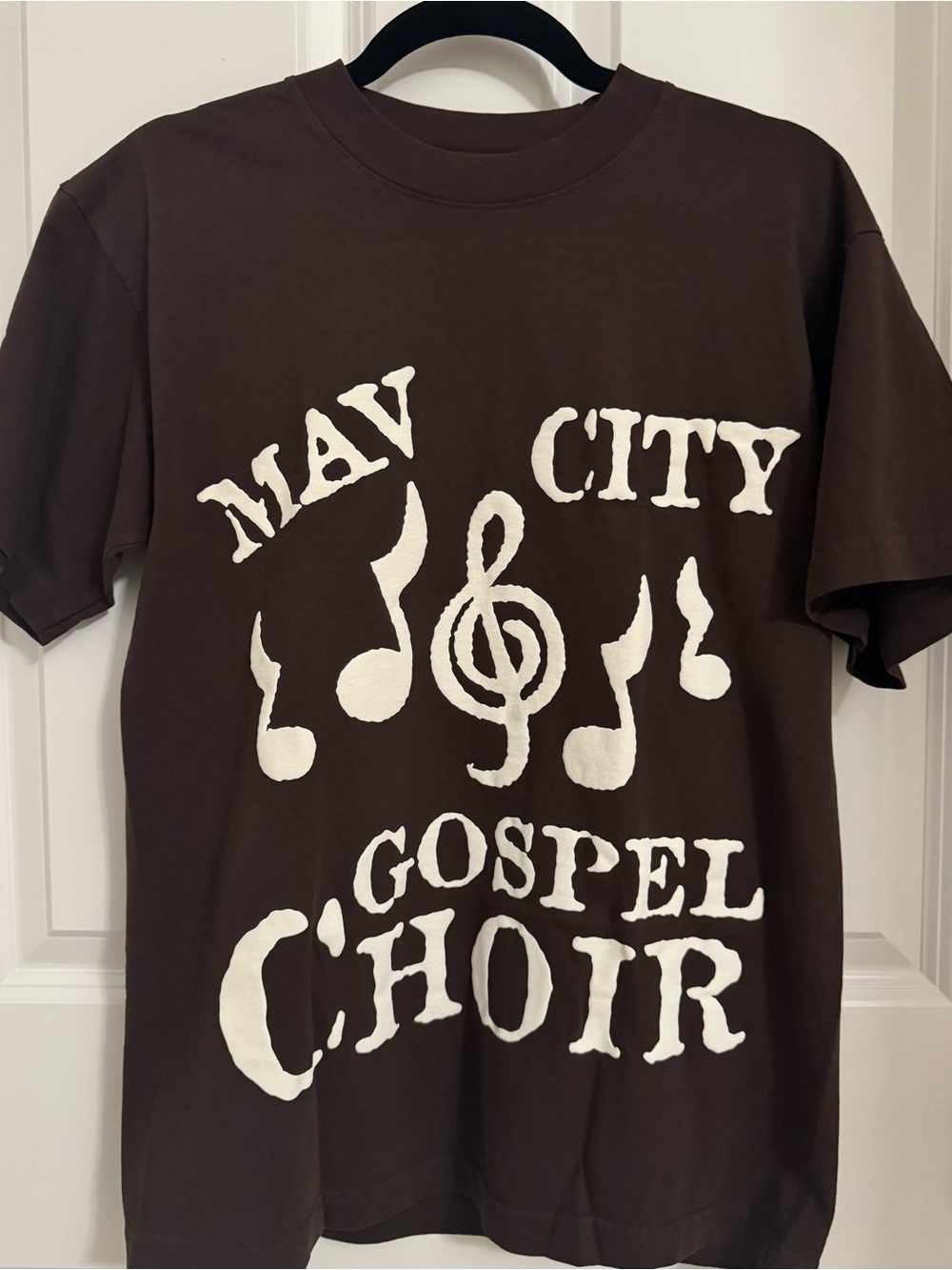 Vintage Style Mav City Gospel Choir Graphic Tee Brown Cream Unisex